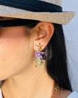 Gemstone Color stone Silver 925 Earrings, amethyst, citrine, peridot, earrings