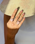 Pink gemstone Morganite Silver 925 Rings