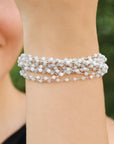 Everyday style Gemstone Chalcedony beads silver 925 bracelet gift