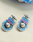 Charvi Enamel Silver 925 Earrings