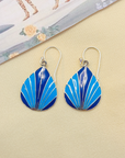 Festive Blue Enamel Silver 925 Earrings