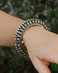openable festive Silver Bangles