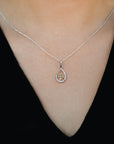 diamond pendant, silver diamond pendant, diamond silver pendant, luxurious pendant, silver pendant, white silver pendant
Stylish Modern Silver 925 Diamond Pendant