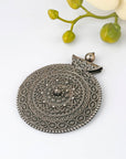 silver pendant, antique pendant, sterling silver pendant, oxidised pendant, buy pendants online, large pendants