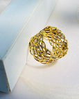 Designer Gold Plated Sterling Silver 925 Fashion Ring