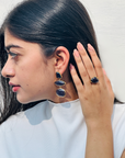 Gemstone Iolite 18K Gold Plated Silver Earrings