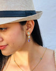 Colorstone 18k Gold Plated Silver 925 Earrings