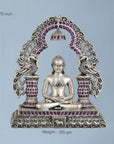Silver 925 Lord Mahaveer Swami Idol Artifact