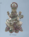 Silver 925 Goddess Saraswati Idol Artifact