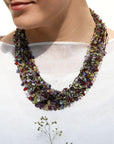 Gemstone color stone necklace