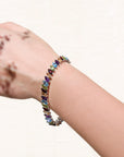 Gemstone, garnet, topaz, amethyst, citrine color stone bracelet