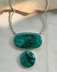 Handmade malachite silver jewelry
Handcrafted Silver jewelry
Silver Necklace
Silver Jewelry