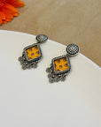Festive Hand Silver 925 Painted Earrings