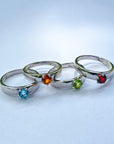 Everyday wear band Gemstone Silver 925 Rings