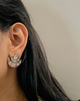Festive Pink Silver 925 Stud Earrings