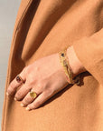 Titan 18K Gold Plated Silver 925 Tourmaline Layered Bracelet
