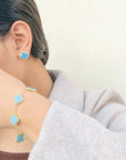 Haset 18K Gold Plated Silver 925 Turquoise Bracelet