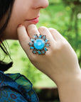Attica flower shaped ring