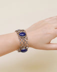 Bewitching net shaped silver cuff