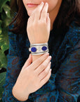 Aamna Lapis/Onyx Silver 925 Bangle