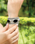 Aamna Lapis/Onyx Silver 925 Bangle