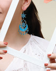 Fluorite turquoise earrings