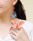 Fluorite turquoise earrings