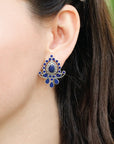 Florida lapis earrings