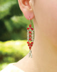 Atheen Coral Silver 925 earrings
