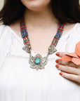 Sanvi multi color stone necklace
