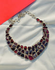 Gesmtone Garnet Silver 925 Necklace