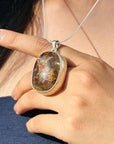 Gemstone Rutile Quartz Silver 925 Pendant