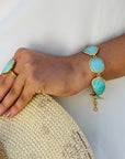 Gemstone Aquamarine 18k Gold Plated Silver 925 Ring