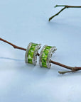 Modern style everyday wear Peridot Silver 925 Studs