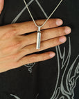 Engravable Bar Men's Silver 925 Pendant
