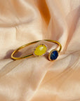 gemstone Sapphire 18K Gold Plated Silver 925 Bracelet