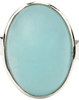 Natural Aquamarine Ring Silver Ring