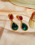 Navya Ruby & Emerald Silver 925 Earrings