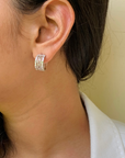 Serene Zircon Silver 925 Hoops