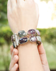 Gemstone Sapphire Silver 925 Bangle