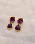Purple Gemstone Earrings