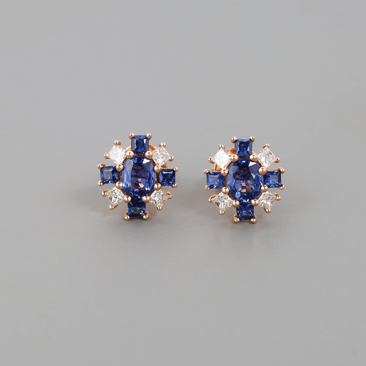 Sapphire Diamond Studs