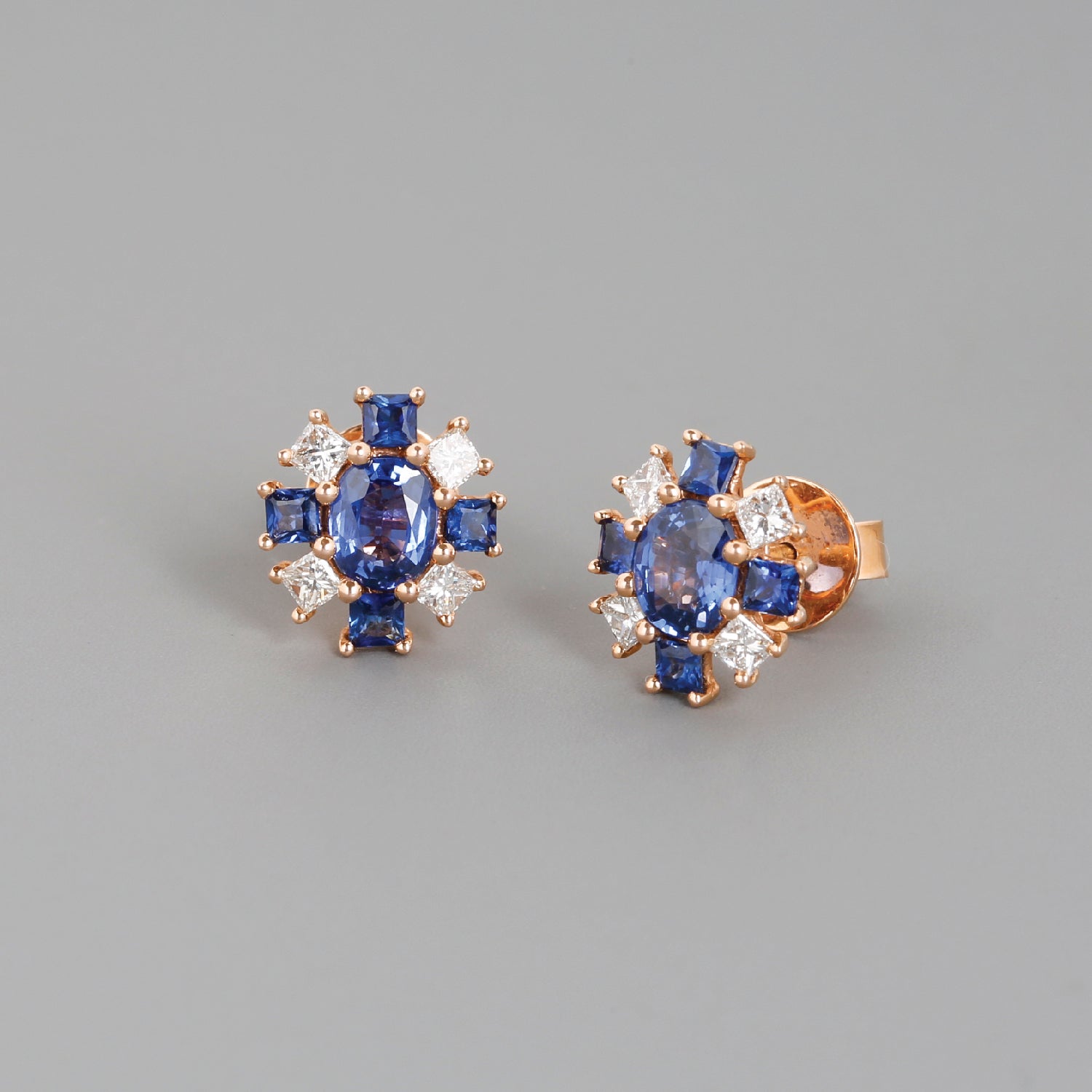 Sapphire Diamond Studs