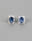 Classic Cluster Sapphire Diamond Studs