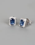 Classic Cluster Sapphire Diamond Studs