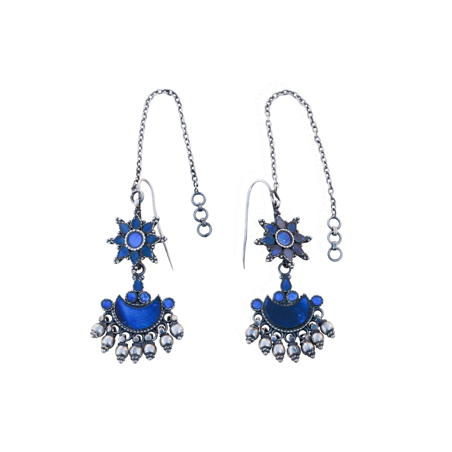Nilofer Lapis Lazuli Silver 925 Earrings
