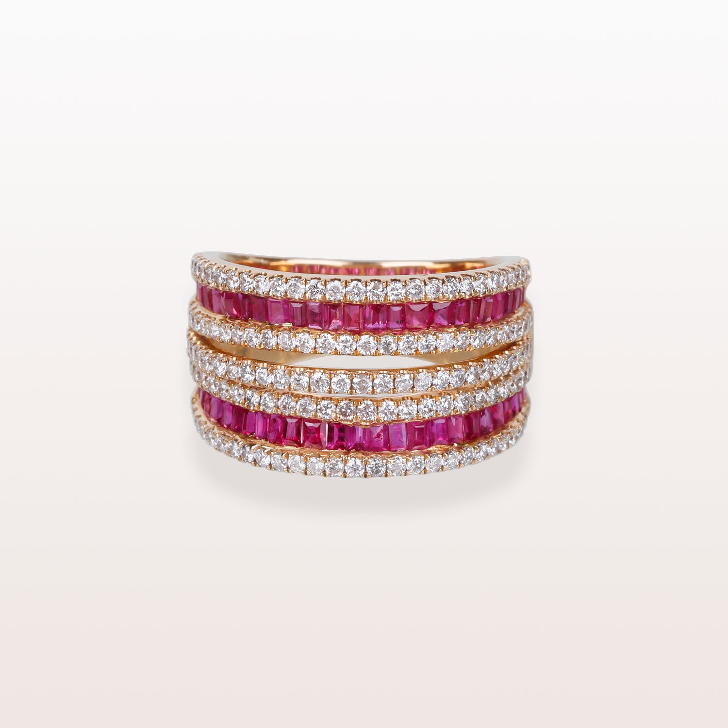 Ruby & Diamond Orbit Ring