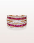Ruby & Diamond Orbit Ring