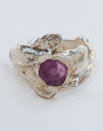 Sneer Silver and Ruby Ring
