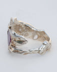 Sneer Silver and Ruby Ring